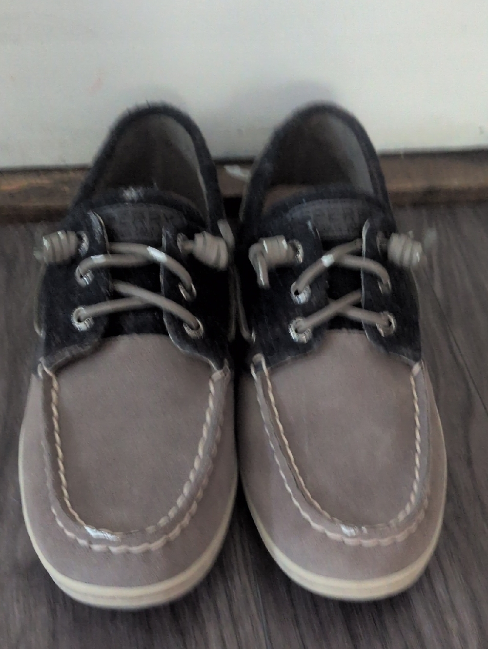 Sperry Two-Tone Gray and Black Boat Shoes
